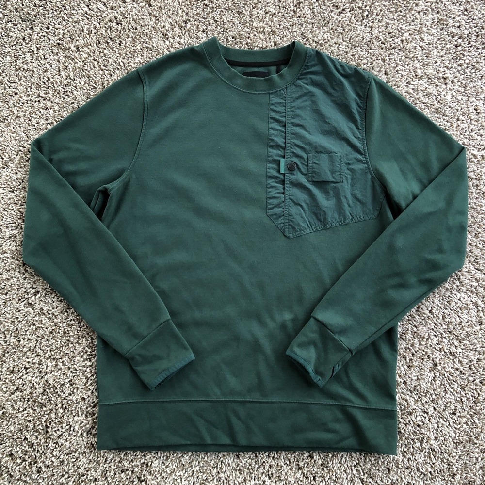 Ma. Strum Crew Neck Sweatshirt Jumper Mens Medium Forest Green Poly Cotton Blend